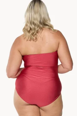 Women Capriosca Metallic Twist Bandeau One Piece