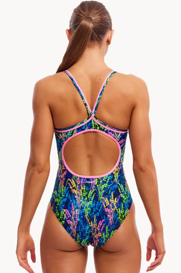 Women Funkita Midnight Meadow Diamond Back One Piece