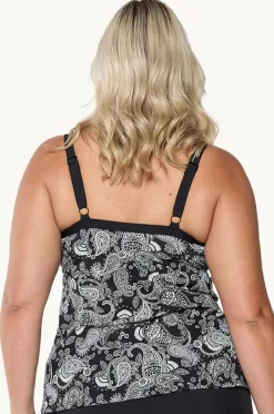 Women Capriosca Mono Paisley DD/E Cup Underwire Tankini Separate