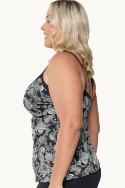 Women Capriosca Mono Paisley F/G Cup Underwire Tankini Separate
