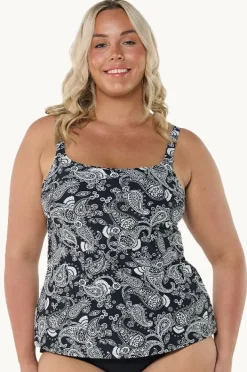 Women Capriosca Mono Paisley Tank Tankini Separate
