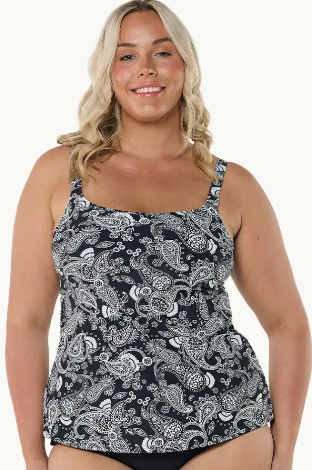 Women Capriosca Mono Paisley Tank Tankini Separate
