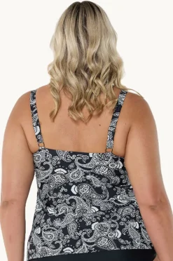 Women Capriosca Mono Paisley Tank Tankini Separate