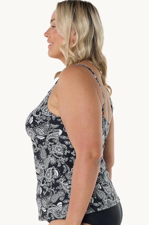 Women Capriosca Mono Paisley Tank Tankini Separate