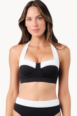 Women Une Piece Monochrome Texture Original Bustier Balconette