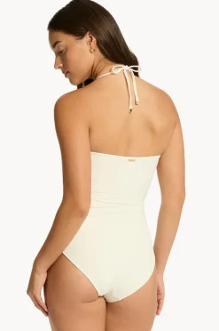 Women Sea Level Nautique V Bar Bandeau One Piece