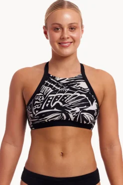 Women Funkita Night Flyer Hi Light Swim Top