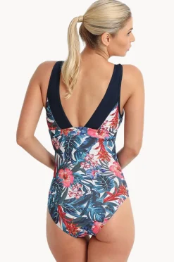 Women Poolproof Oasis Ruched Scoop Neck One Piece