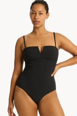 Women Sea Level Palisades Vee Bandeau One Piece