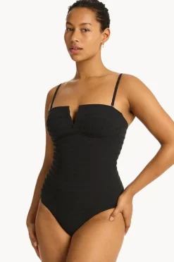 Women Sea Level Palisades Vee Bandeau One Piece