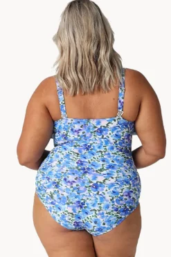 Women Capriosca Pansy Long Frill V Neck One Piece