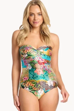 Women Sunseeker Papaya Twist Bandeau One Piece