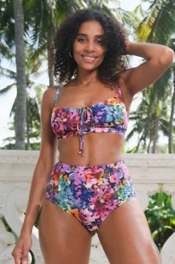 Women Nip Tuck Petunias Monica Drawstring Top