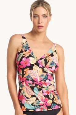 Women Jantzen Phuket Gathered Surplice Tankini Separate
