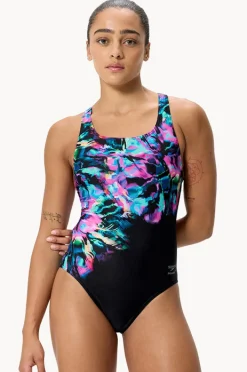 Women Speedo Placement Printed Powerback One Piece