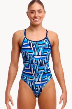 Women Funkita Polar Caps Diamond Back One Piece