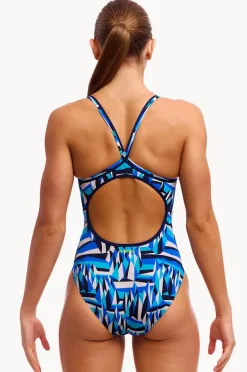Women Funkita Polar Caps Diamond Back One Piece