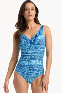 Women Jantzen Portugal Dd/e Cup Mesh Frill One Piece
