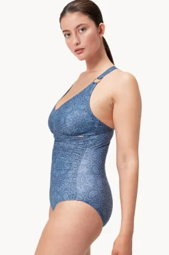 Women Speedo Printed Shaping V Neck One Piece