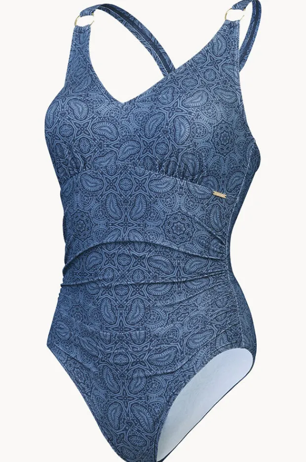 Women Speedo Printed Shaping V Neck One Piece