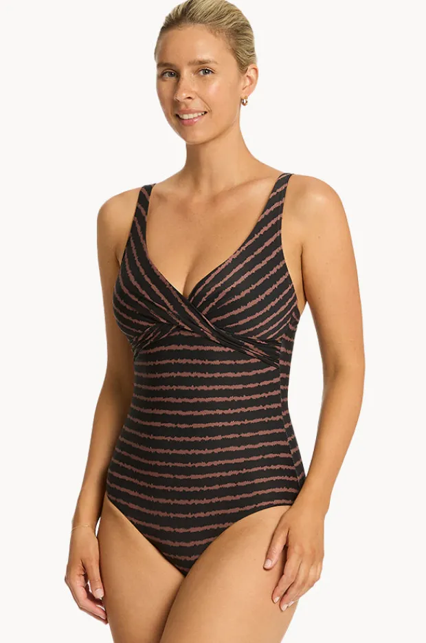 Women Sea Level Riptide Cross Front One Piece