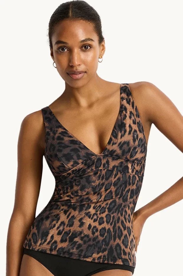 Women Sea Level Savanna Longline Tri Tankini Separate