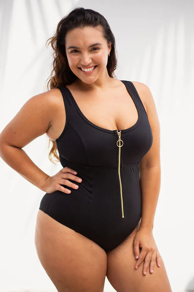 Women Artesands Sculpt Fuseli Zip Front One Piece