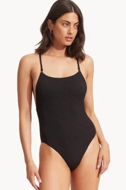 Women Seafolly Sea Dive Scoop Neck One Piece