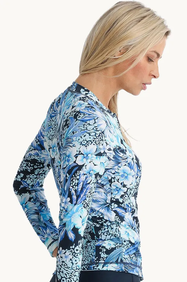 Women Jantzen Select Long Sleeve Zip Suntop