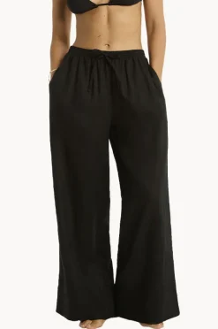 Women Sea Level Shore Linen Palazzo Pant