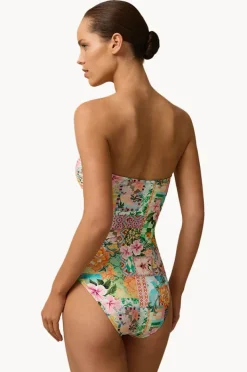 Women Monte u0026 Lou Simi Ruched Bandeau One Piece