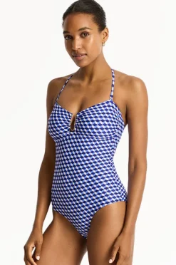 Women Sea Level Solara U Bar Bandeau One Piece