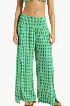 Women Seafolly Sorrento Shirred Waist Wrap Pant