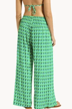 Women Seafolly Sorrento Shirred Waist Wrap Pant