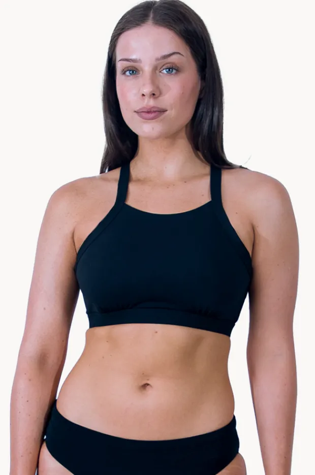 Women Base Swim Sports F/G Cup High Neck Crop