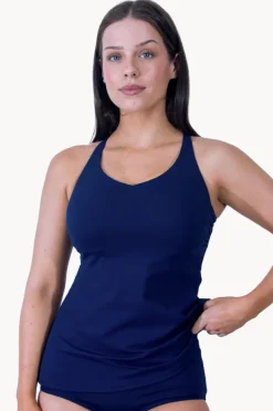 Women Base Swim Sports F/G Cup V Neck Tankini Separate