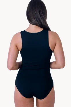 Women Base Swim Sports F/G Cup Zip Through One Piece