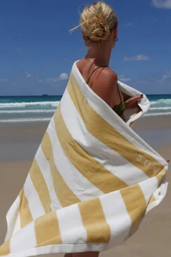 Women Sunny Life Stripe Beach Towel