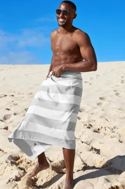 Women Dock And Bay Stripe Cabana Microfibre Towel