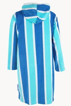 Women Back Beach Co Stripe Hooded Towelling Robe S/M