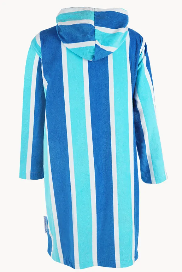 Women Back Beach Co Stripe Hooded Towelling Robe M/L