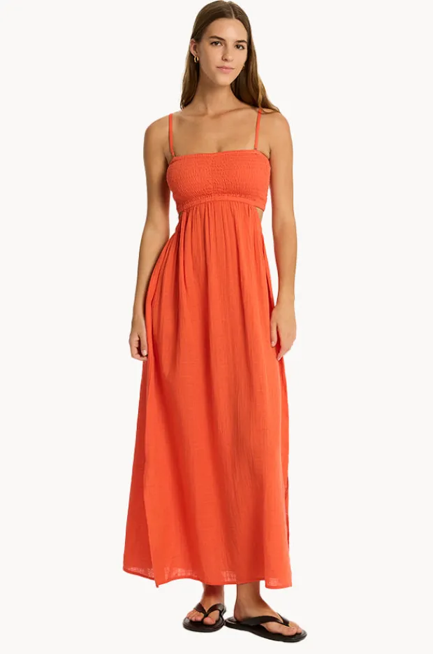 Women Sea Level Sunset Bandeau Dress