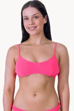 Women Base Swim Textured Tie Back Bralette