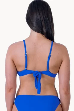 Women Base Swim Textured Tie Back Bralette