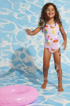 Halcyon Nights Toddler Girls Sundae Fun Day One Piece