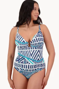 Women Moontide Tribal Geo DD/E Cup Ring Front One Piece