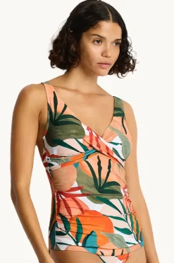 Women Sea Level Tropaluxe Cross Front Tankini Separate