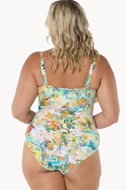 Women Capriosca Tropicana Frill V Neck One Piece