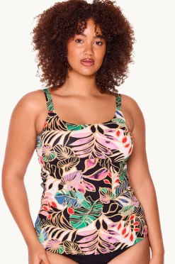 Women Genevieve Tropicana Scoop Neck Tankini Separate