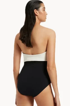Women Jets Versa Rib Cut Out Bandeau One Piece